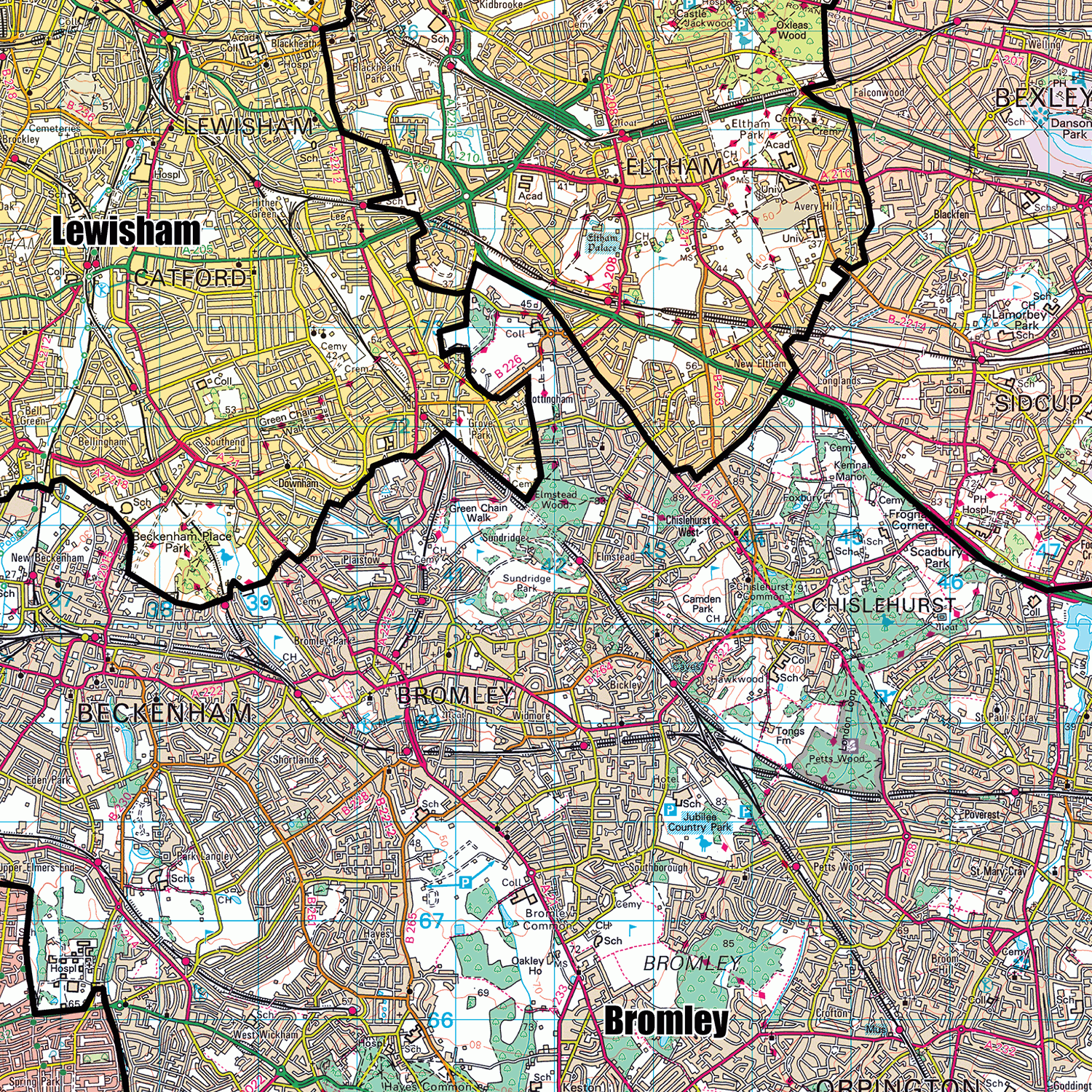 Greater London Authority Boroughs Wall Map