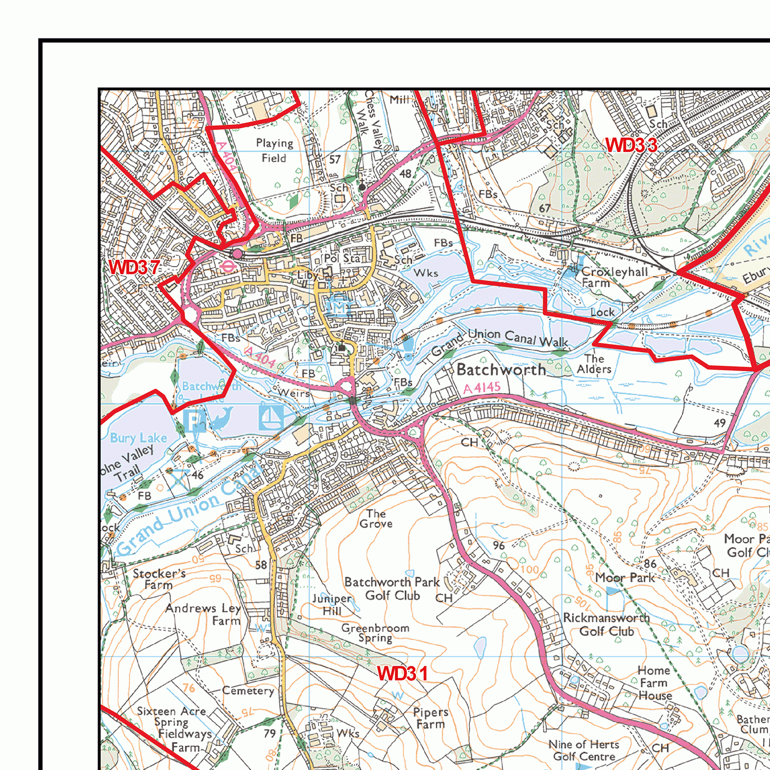 Harrow - HA - Postcode Wall Map