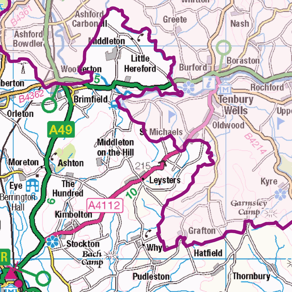Herefordshire County Map - (CY20)