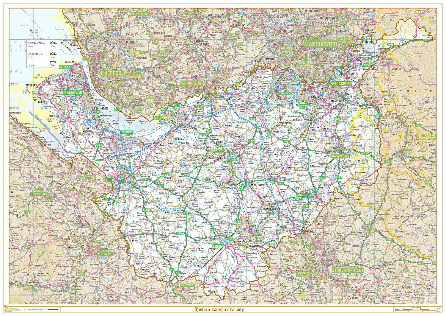 Historic Cheshire County Map
