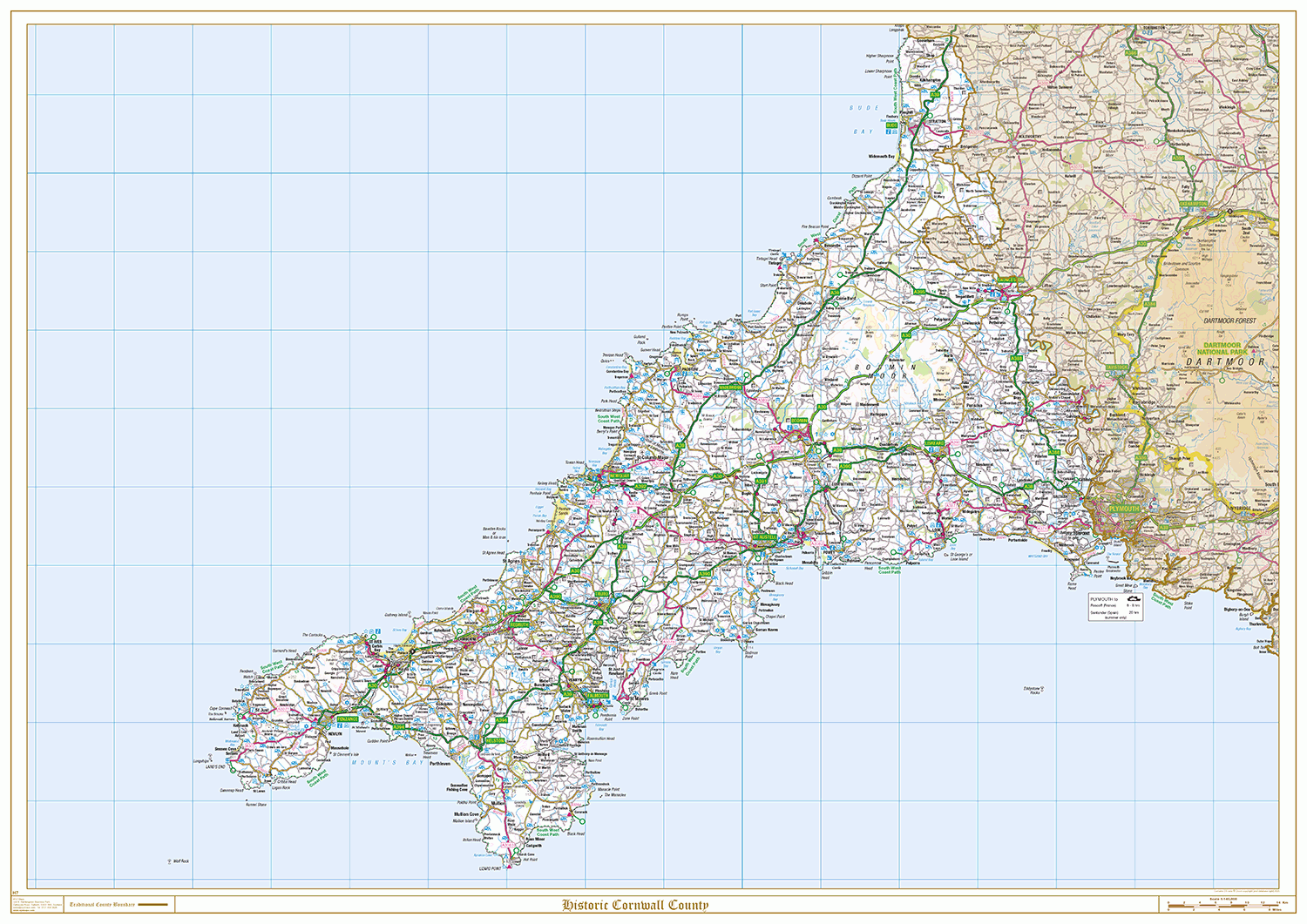 Historic Cornwall County Map