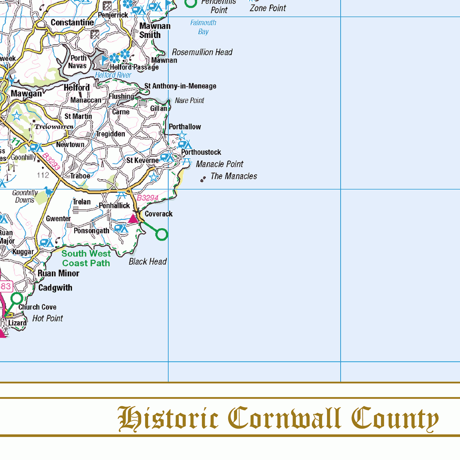 Historic Cornwall County Map