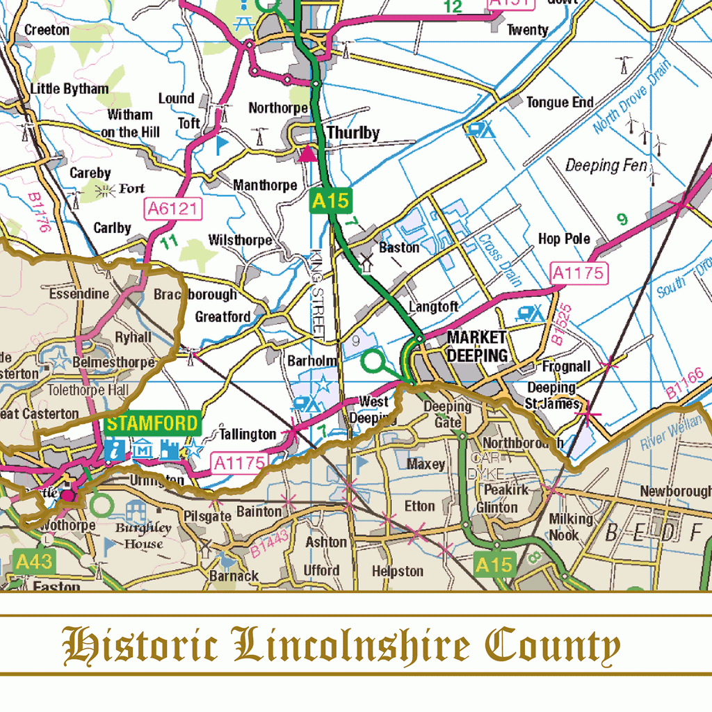 Historic Lincolnshire County Map