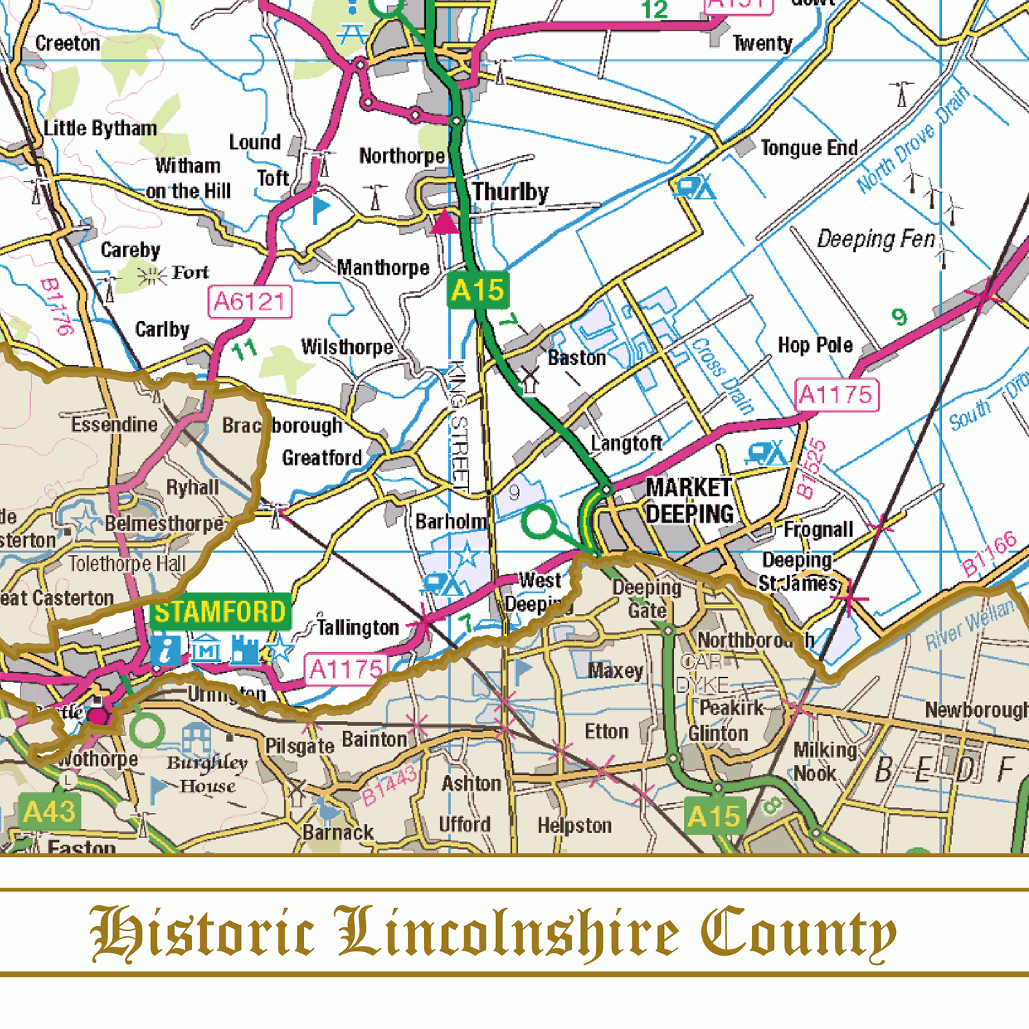 Historic Lincolnshire County Map