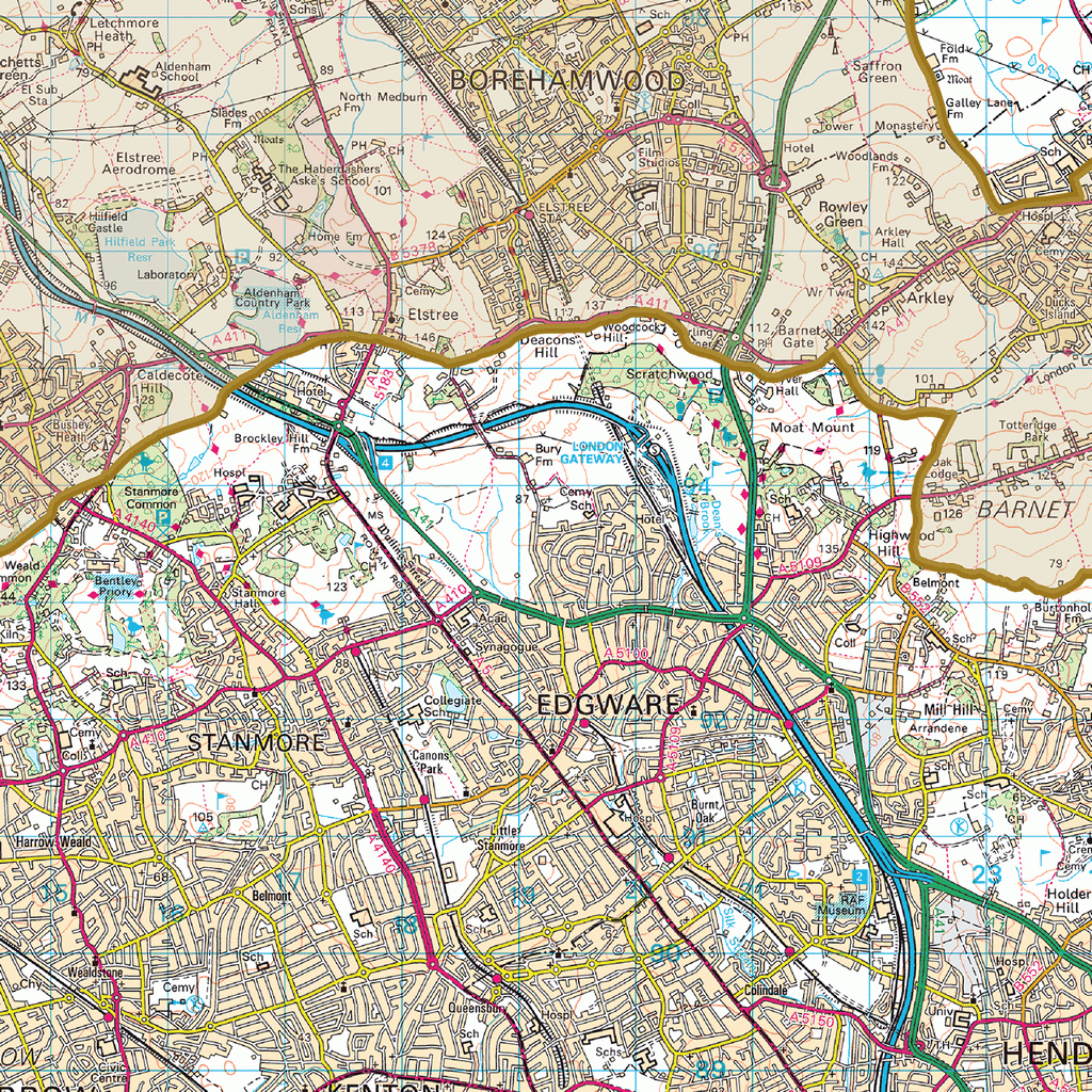 Historic Middlesex County Map