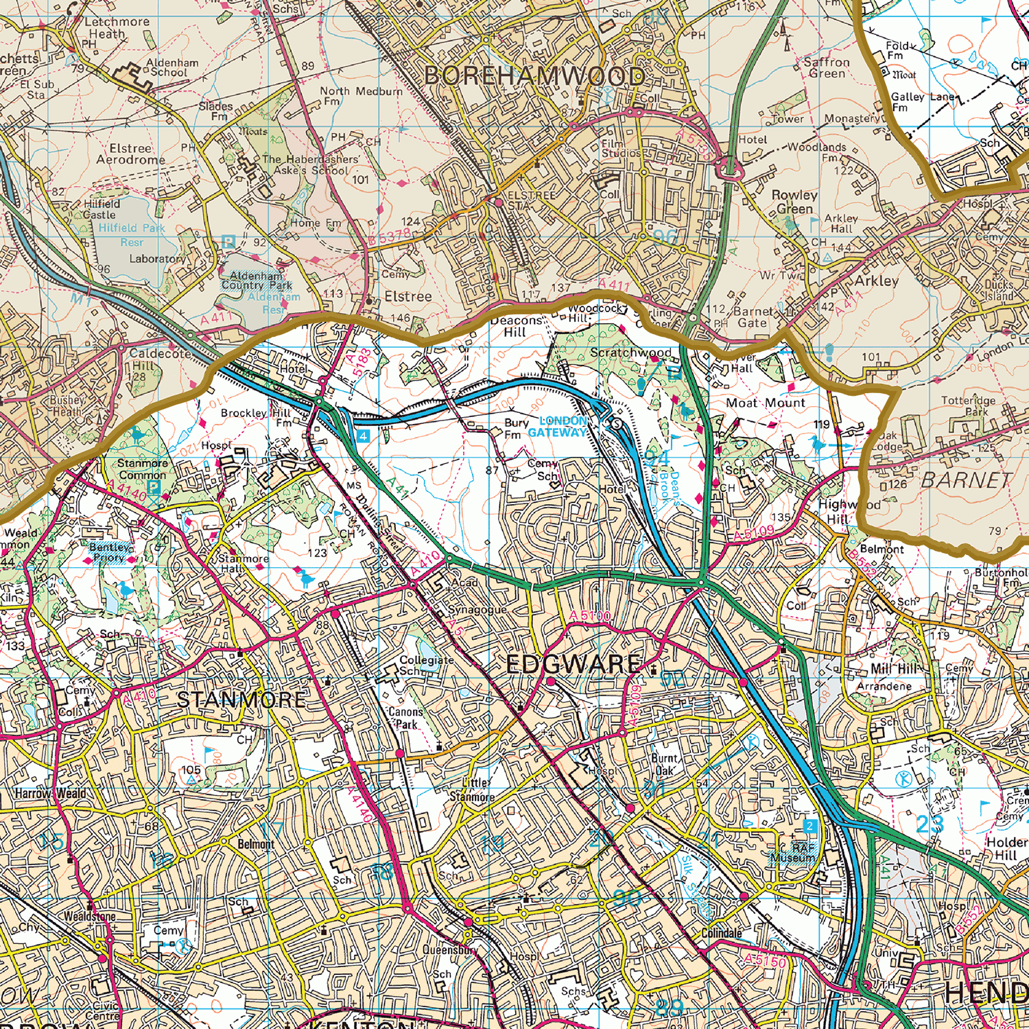 Historic Middlesex County Map