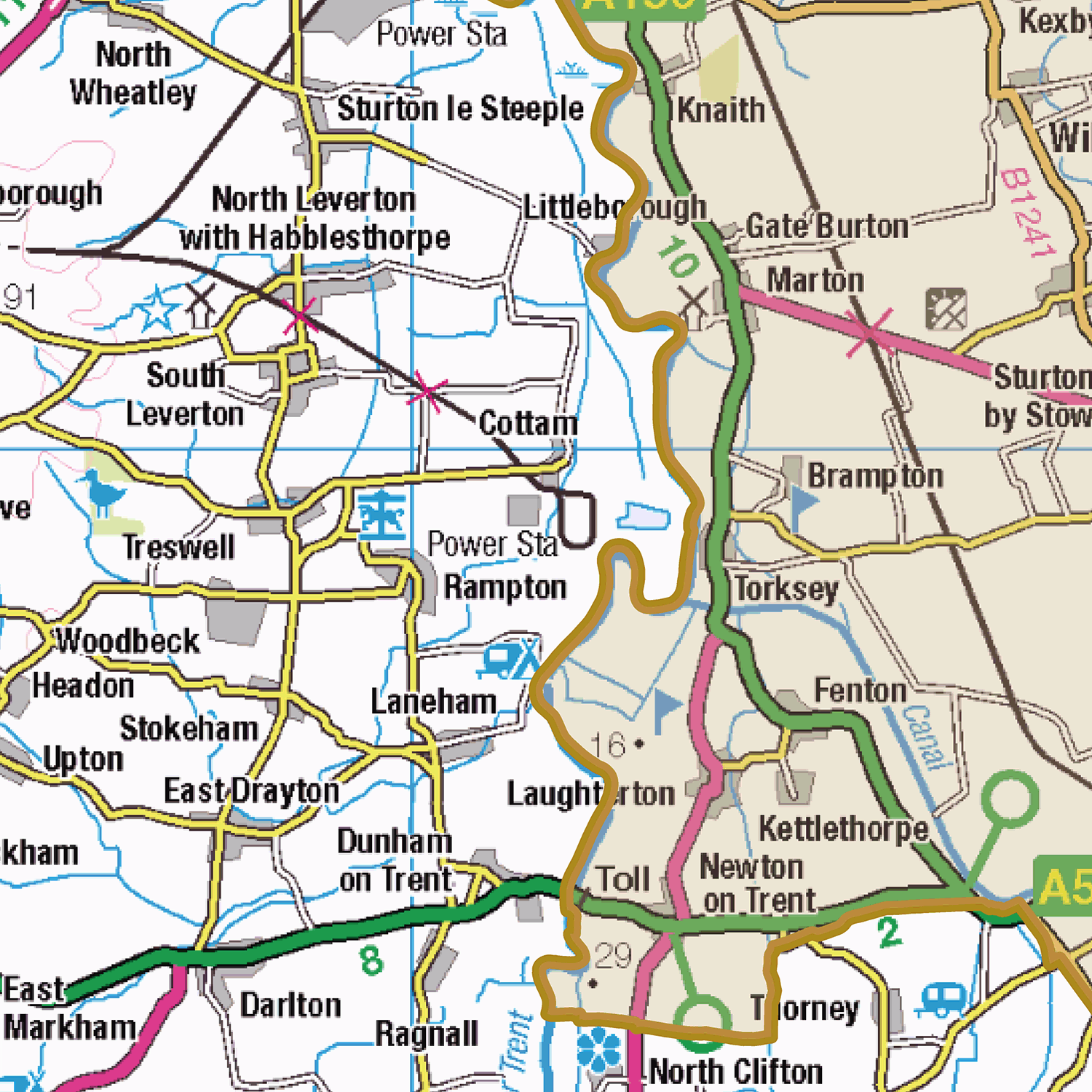 Historic Nottinghamshire County Map