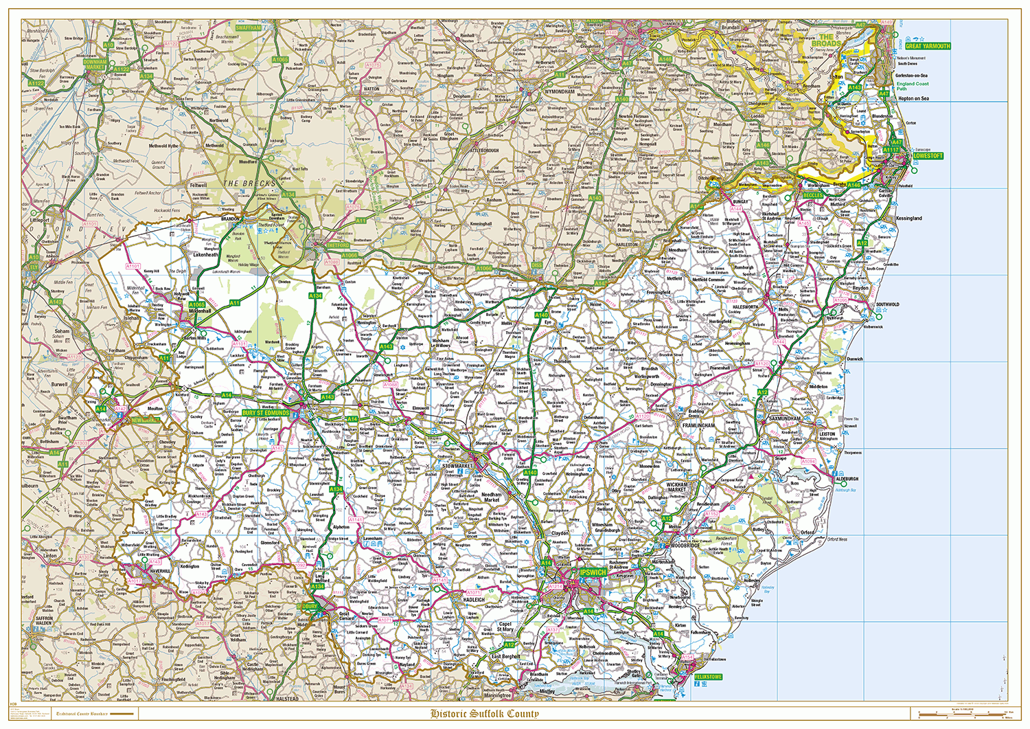 Suffolk Postcode Area Map Historic Suffolk County Map – XYZ Maps