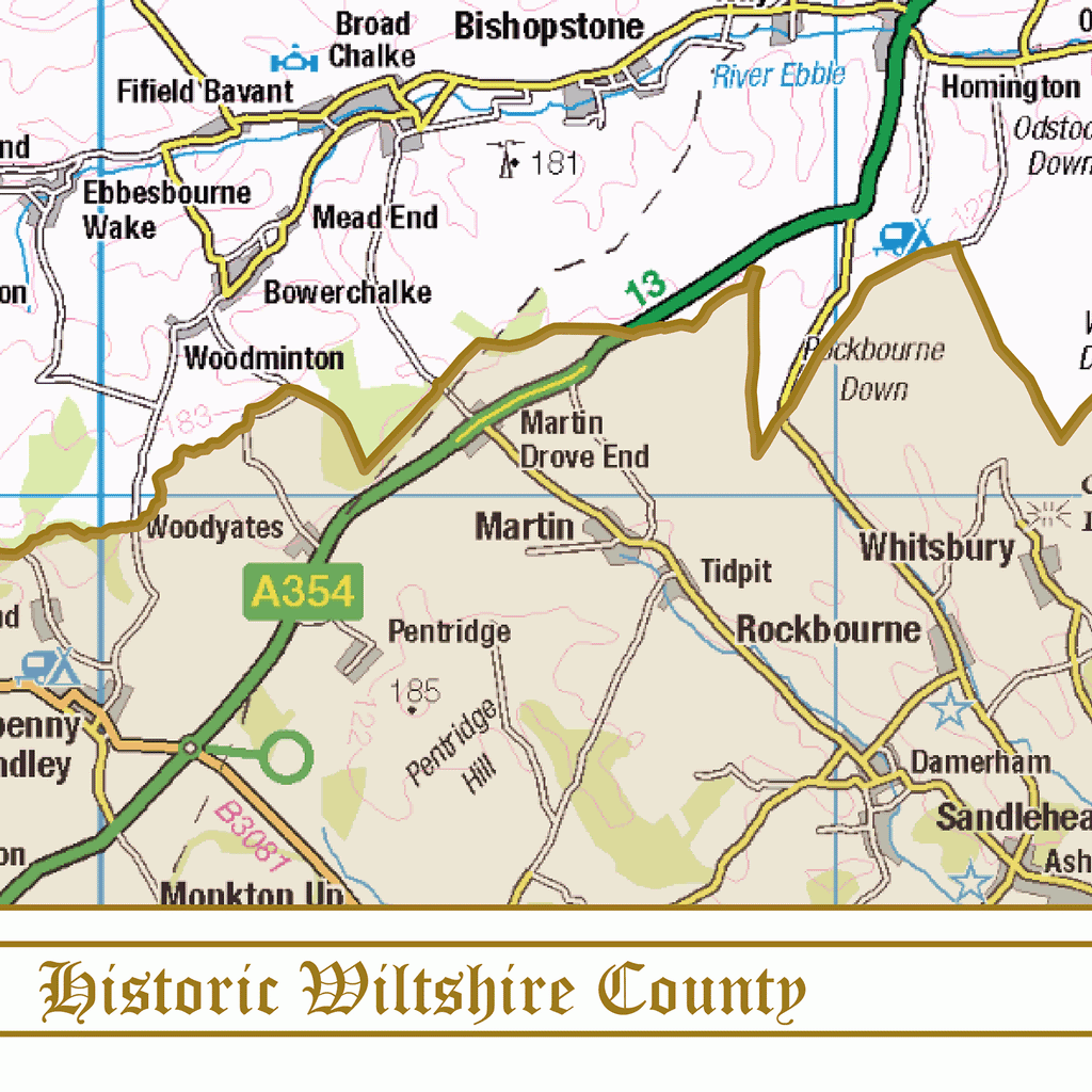Historic Wiltshire County Map