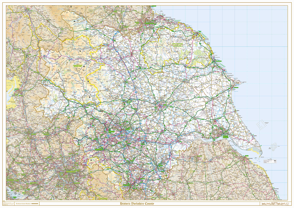 Historic Yorkshire County Map