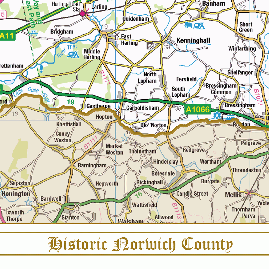 Historic Norfolk County Map