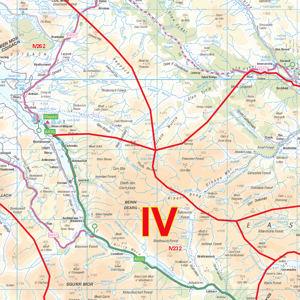 Inverness - IV - Postcode Wall Map