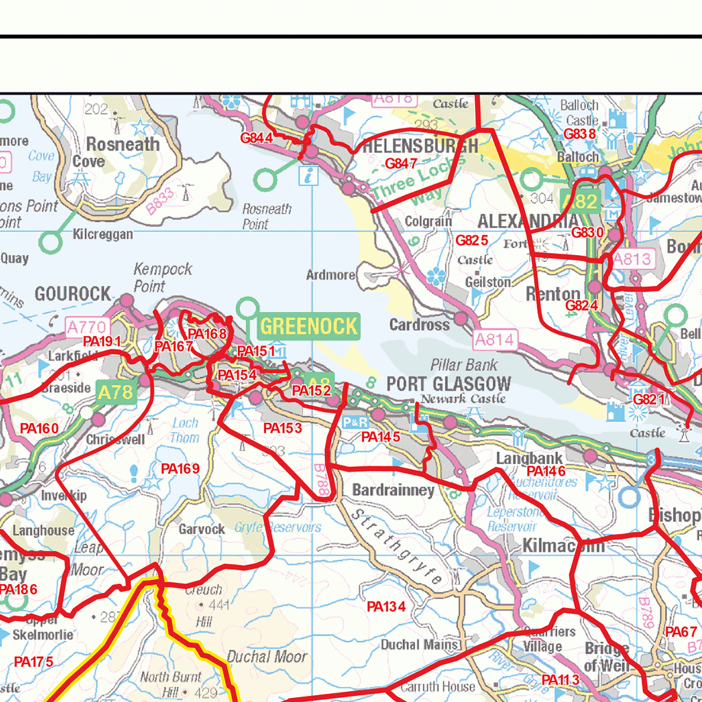 Kilmarnock - KA - Postcode Wall Map