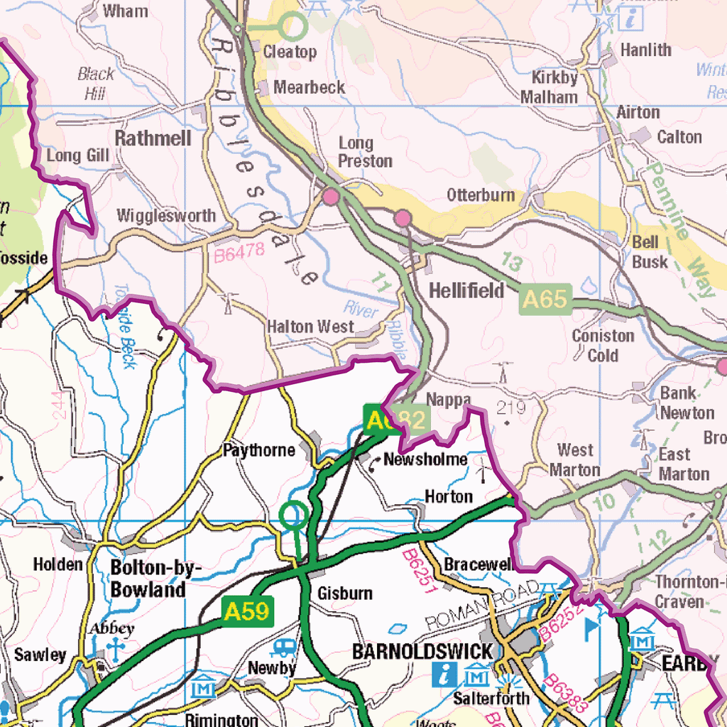 Lancashire County Map - (CY24)