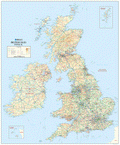 British Isles Physical 1:1m - Wall Map