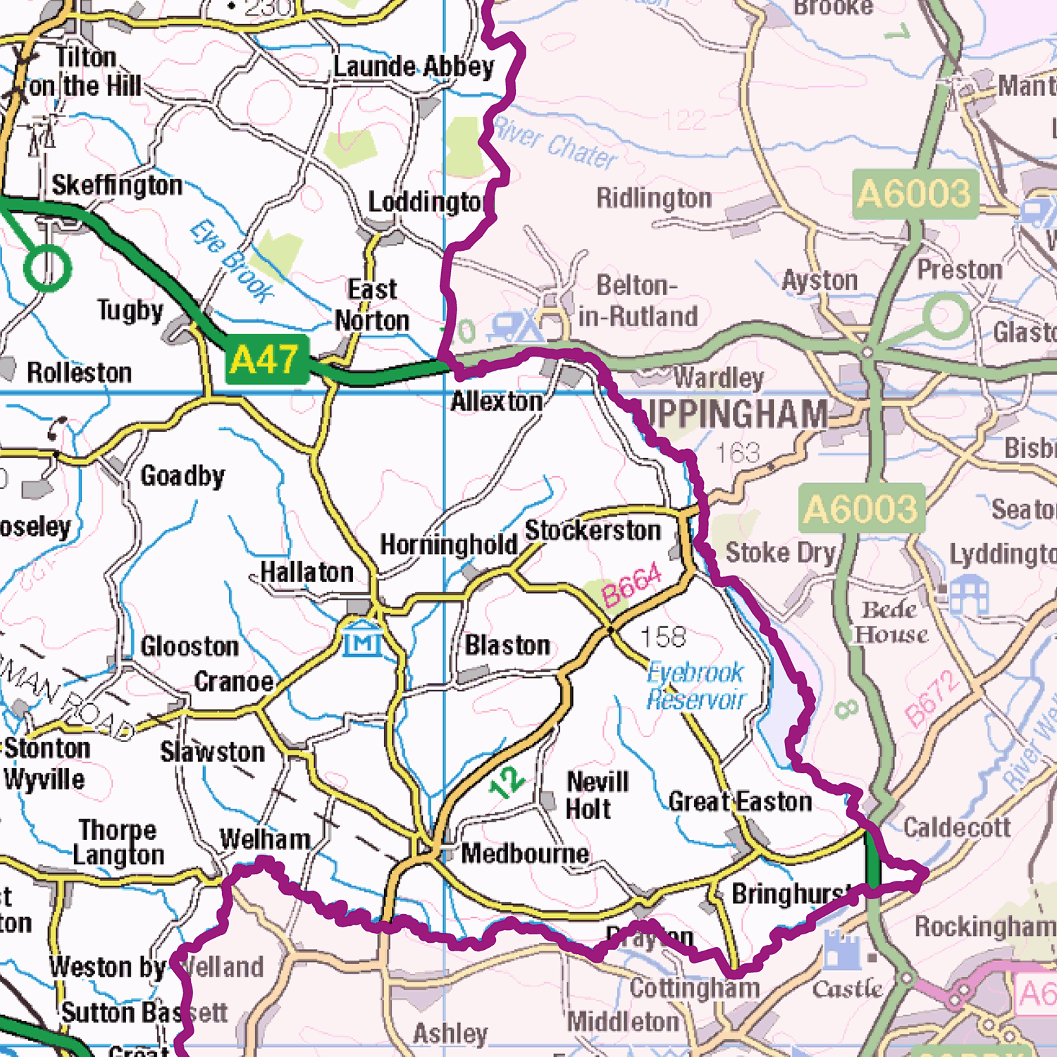 Leicestershire County Map - (CY25)