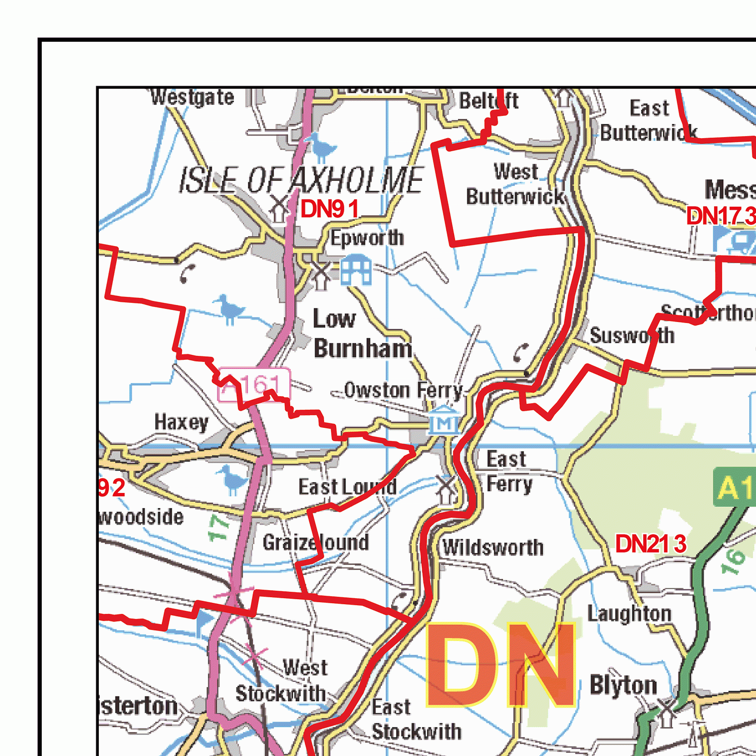 Lincoln - LN - Postcode Wall Map