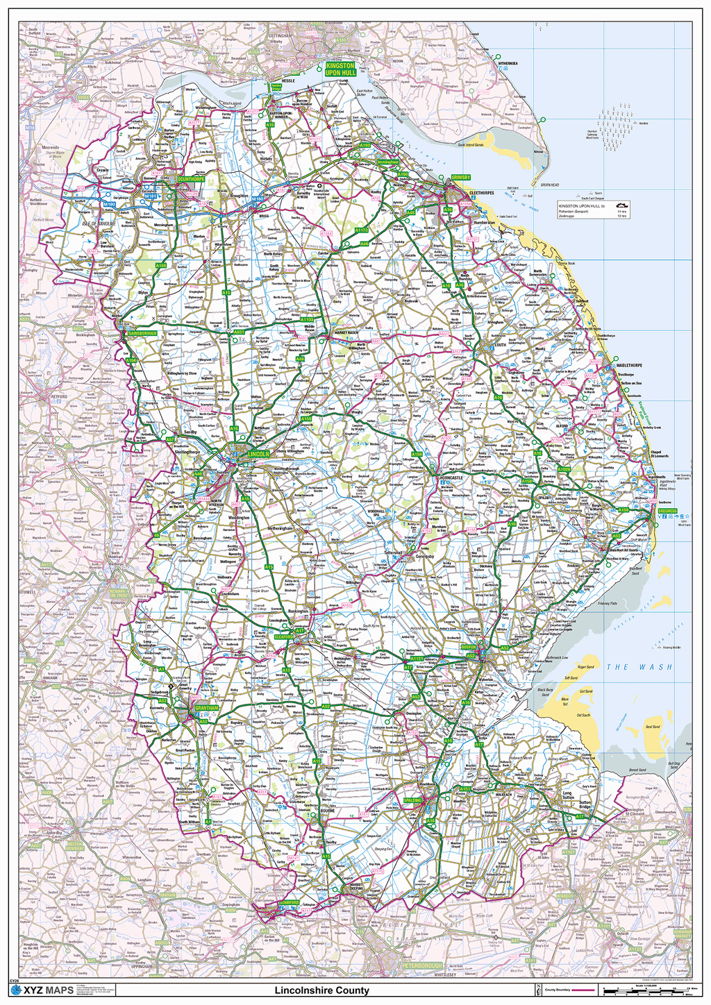 Lincolnshire County Map - (CY26)