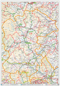 Llandrindod Wells - LD - Postcode Wall Map