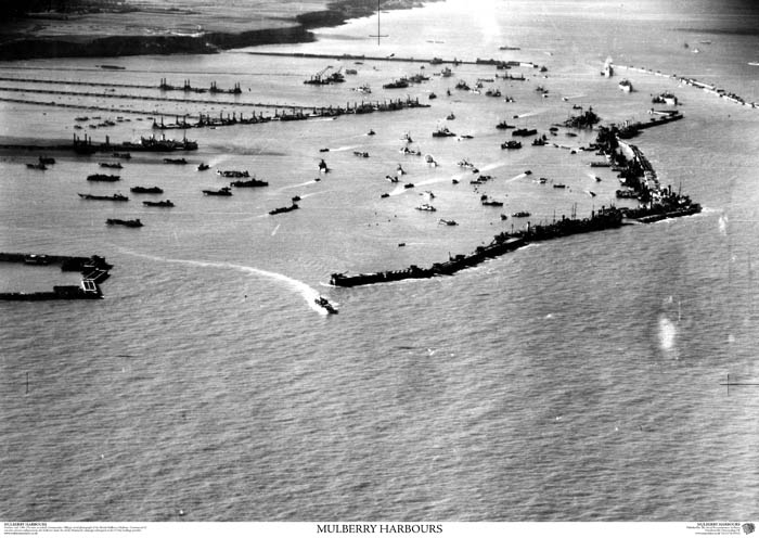 D-Day Mulberry Harbour, Normandy - Aerial Photo