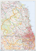 Newcastle - NE - Postcode Wall Map