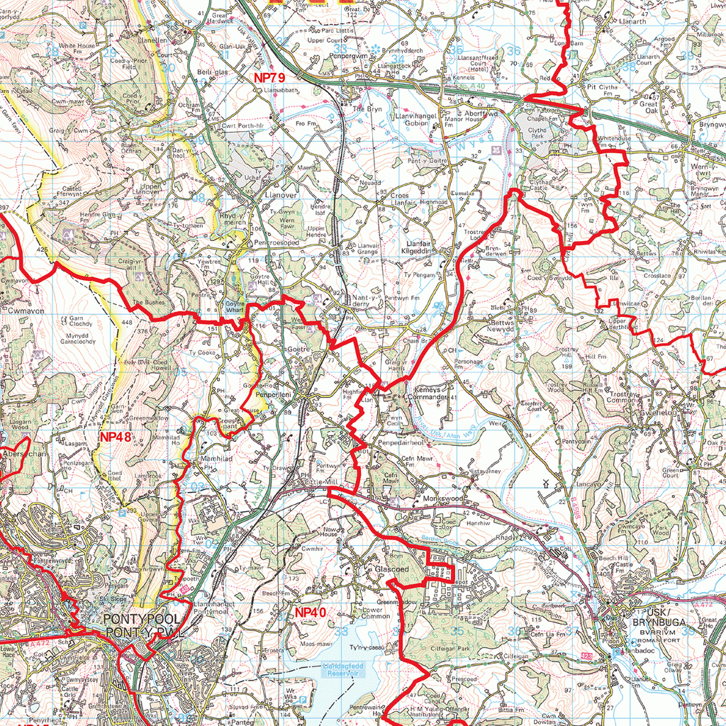 Newport - NP - Postcode Wall Map