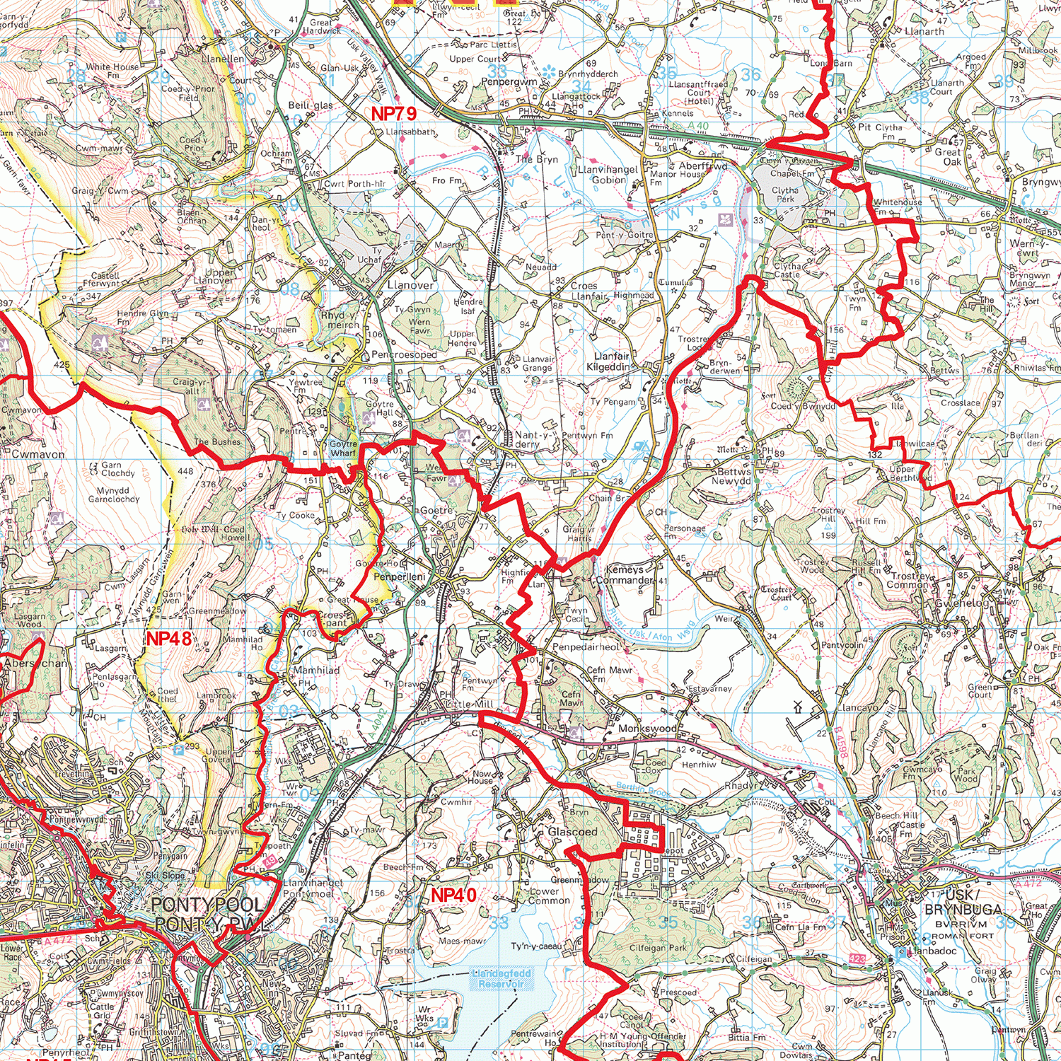 Newport - NP - Postcode Wall Map