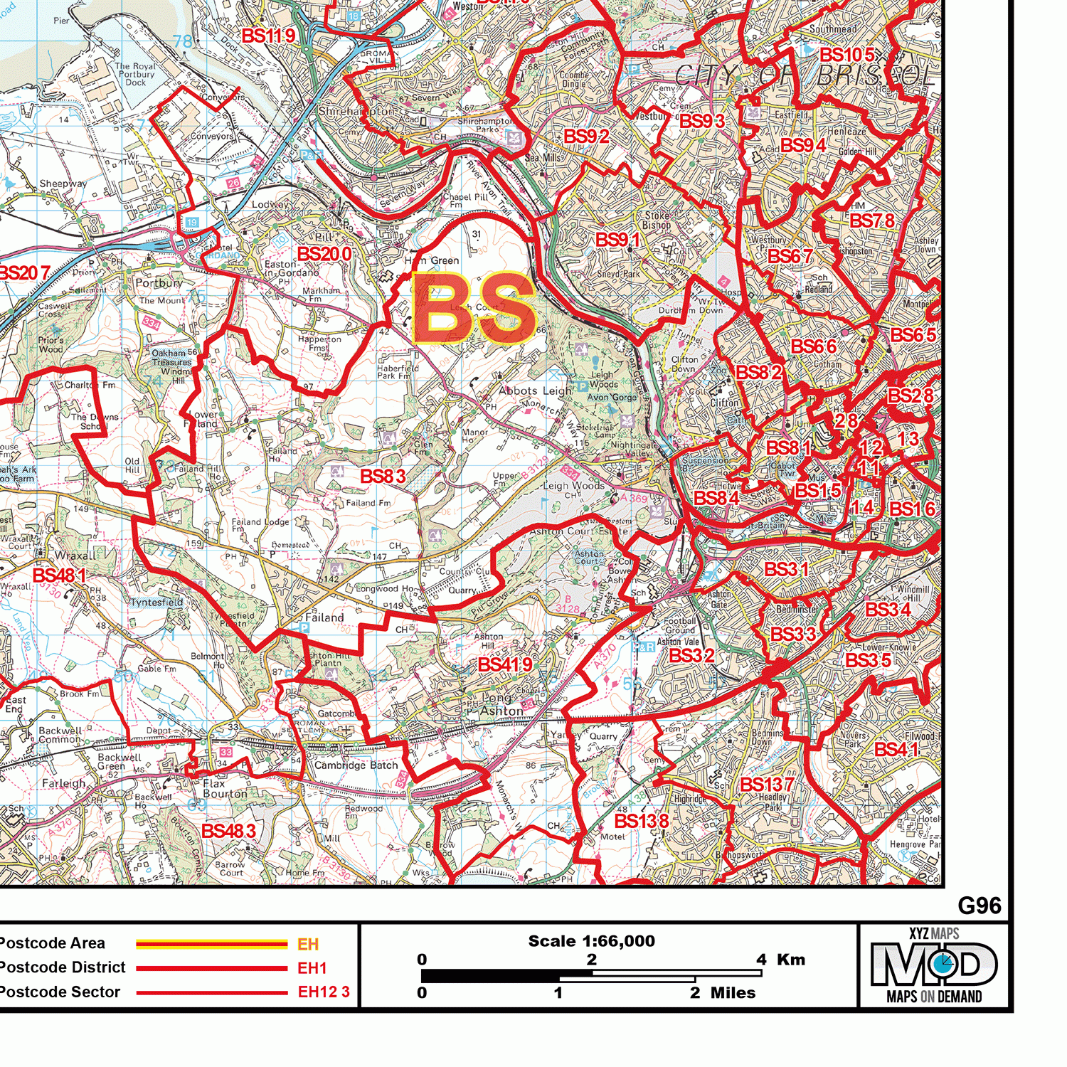 Newport - NP - Postcode Wall Map