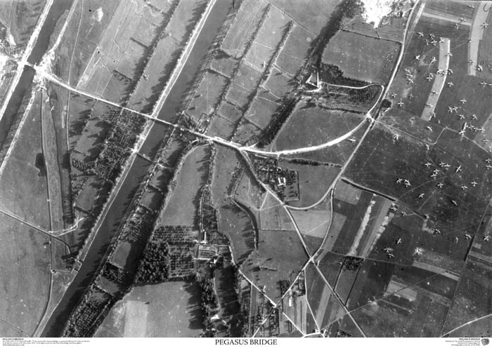 D-Day Pegasus Bridge, Normandy - Aerial Photo