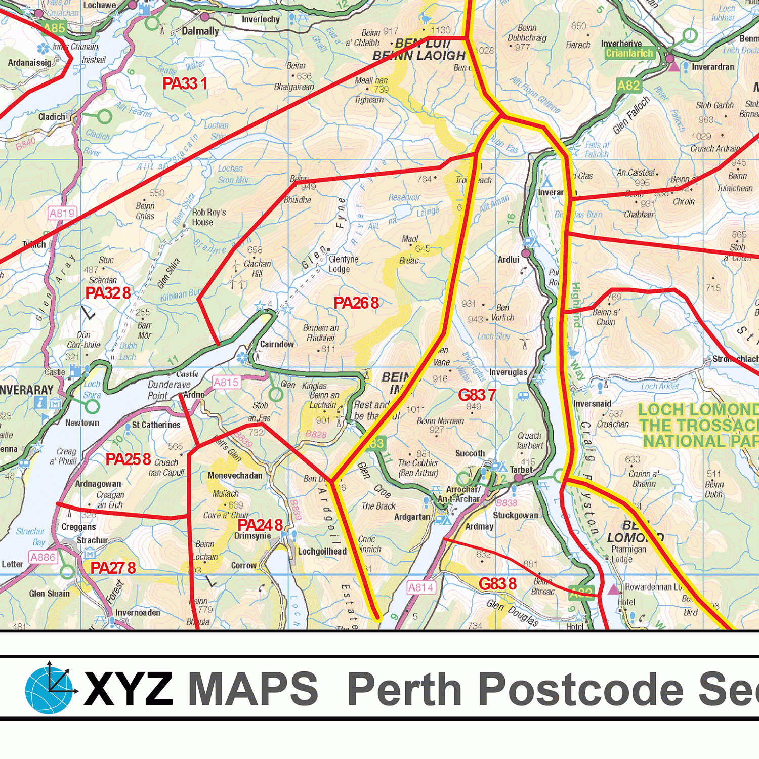 Perth - PH - Postcode Wall Map