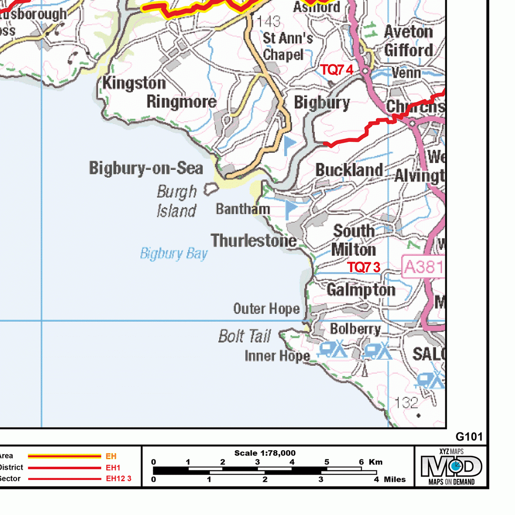 Plymouth - PL - Postcode Wall Map