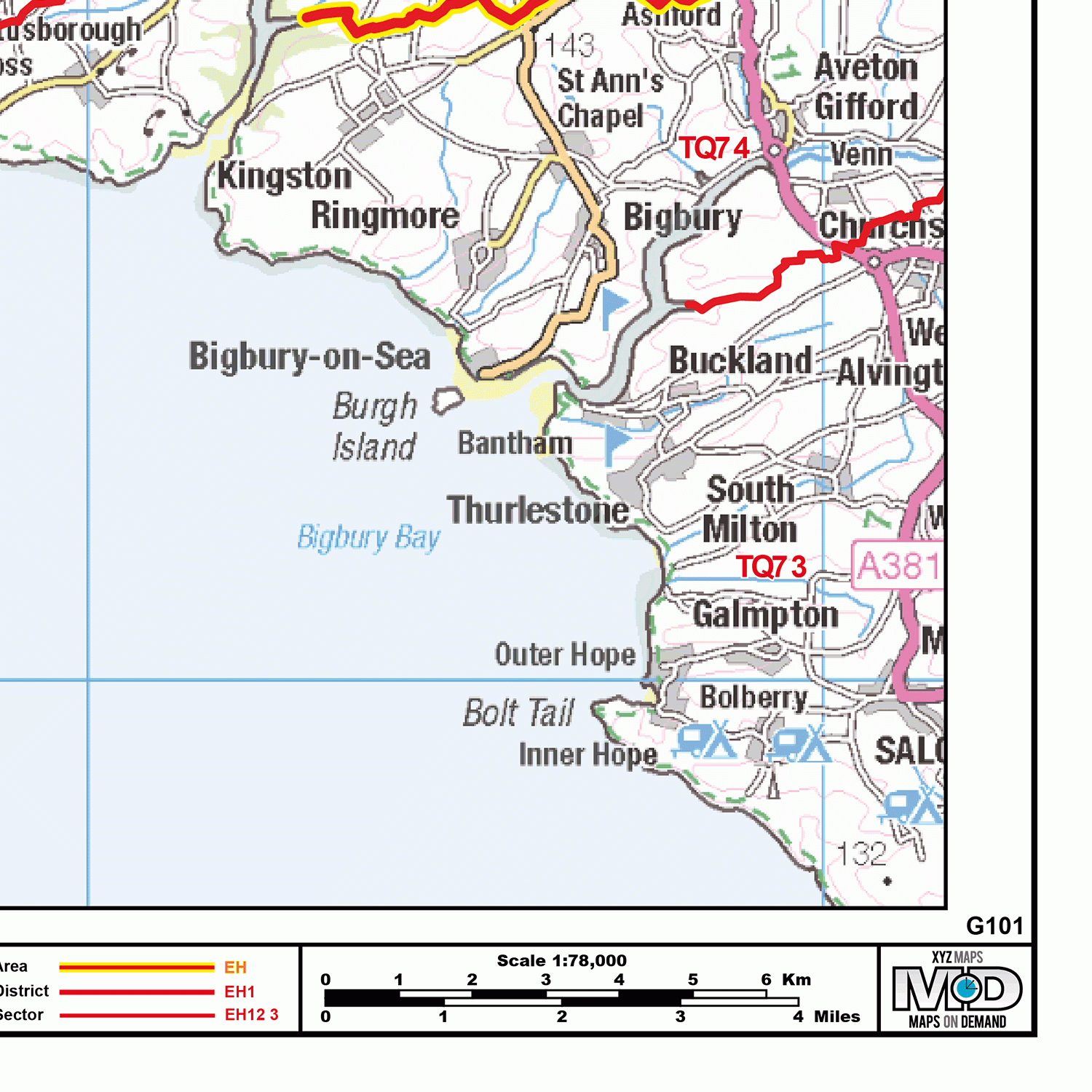 Plymouth - PL - Postcode Wall Map
