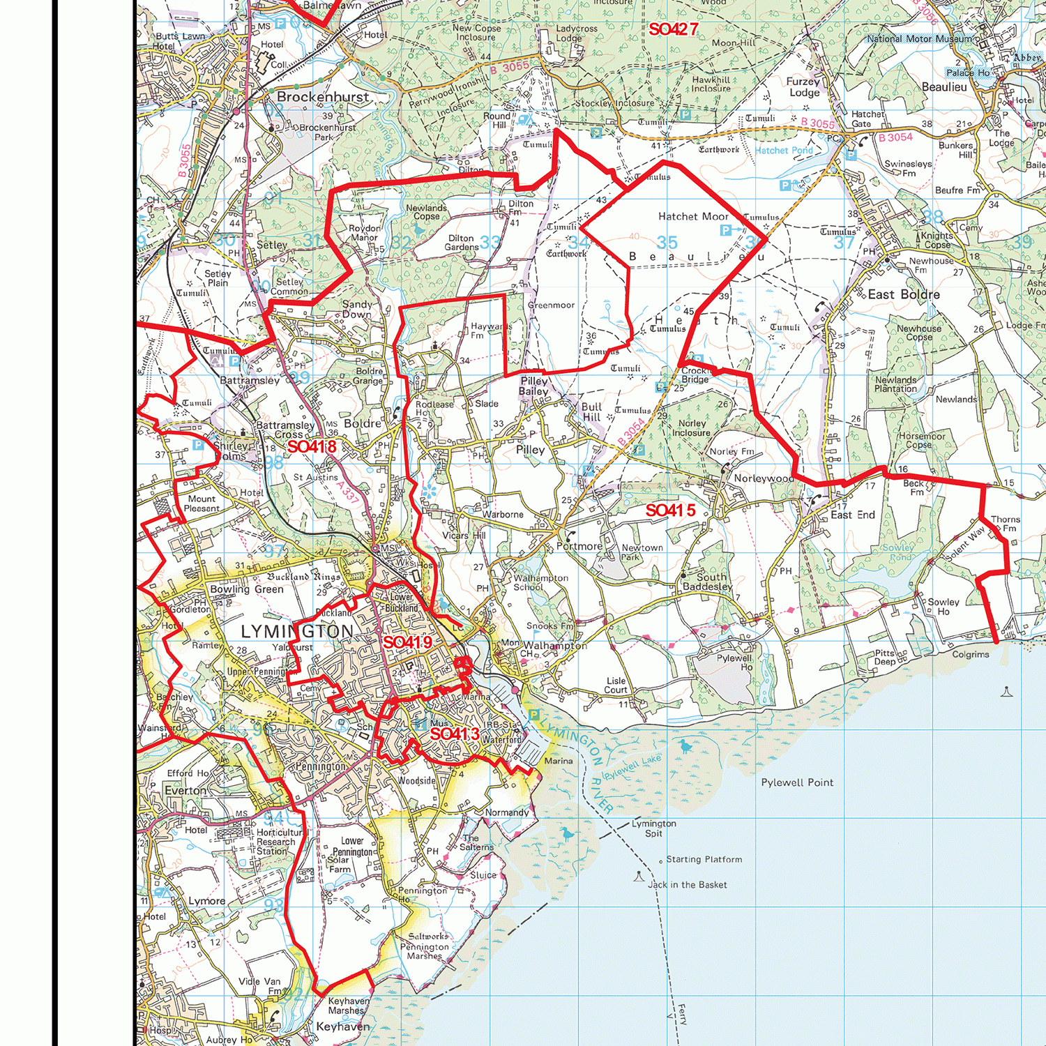 Portsmouth - PO - Postcode Wall Map