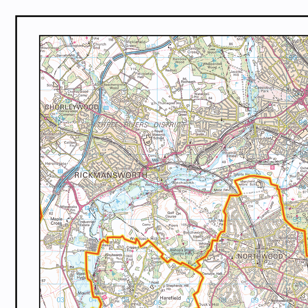 Postcode Area Map - Greater London - GIF Image
