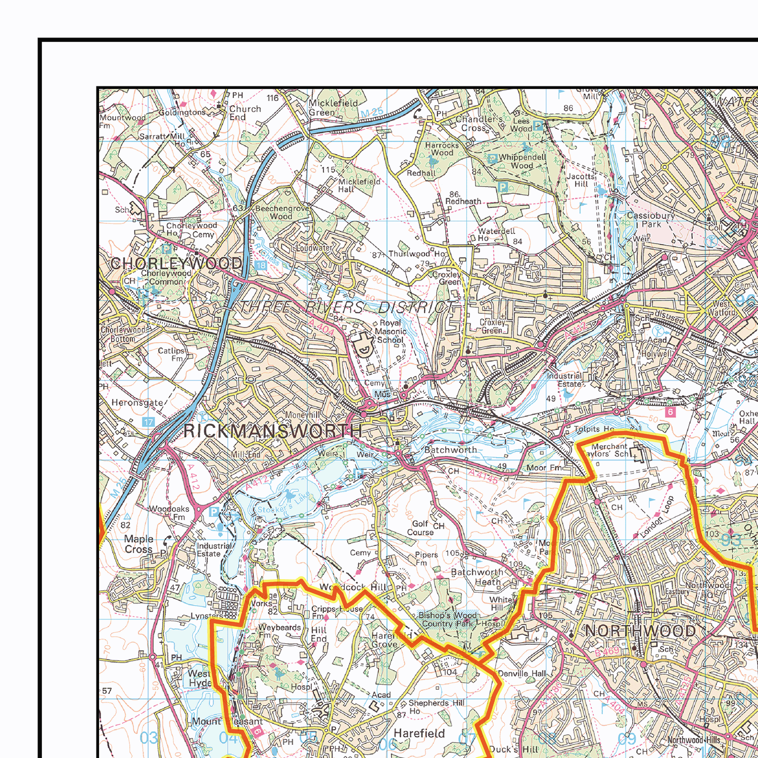Postcode Area Map - Greater London - GIF Image