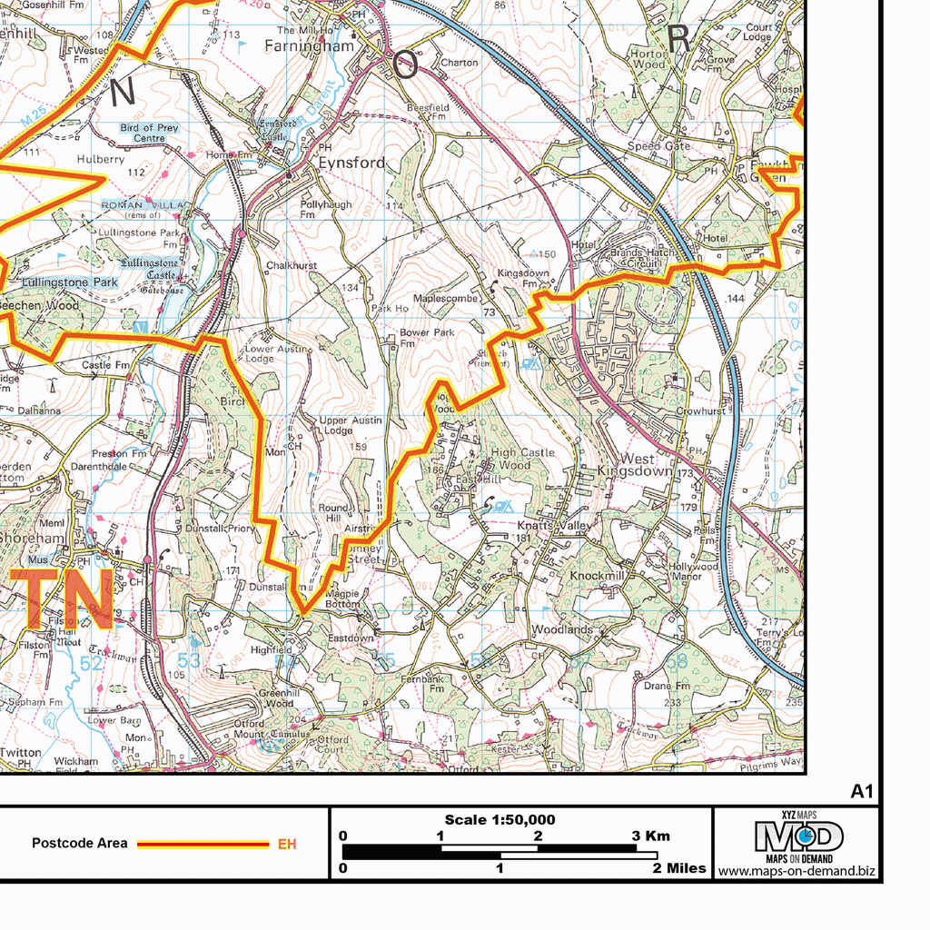Postcode Area Map - Greater London - GIF Image