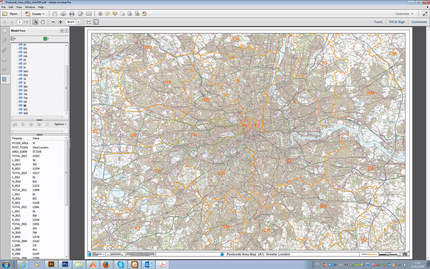 4570 Postcode Map Postcode Area Map Greater London - Editable GeoPDF – XYZ Maps