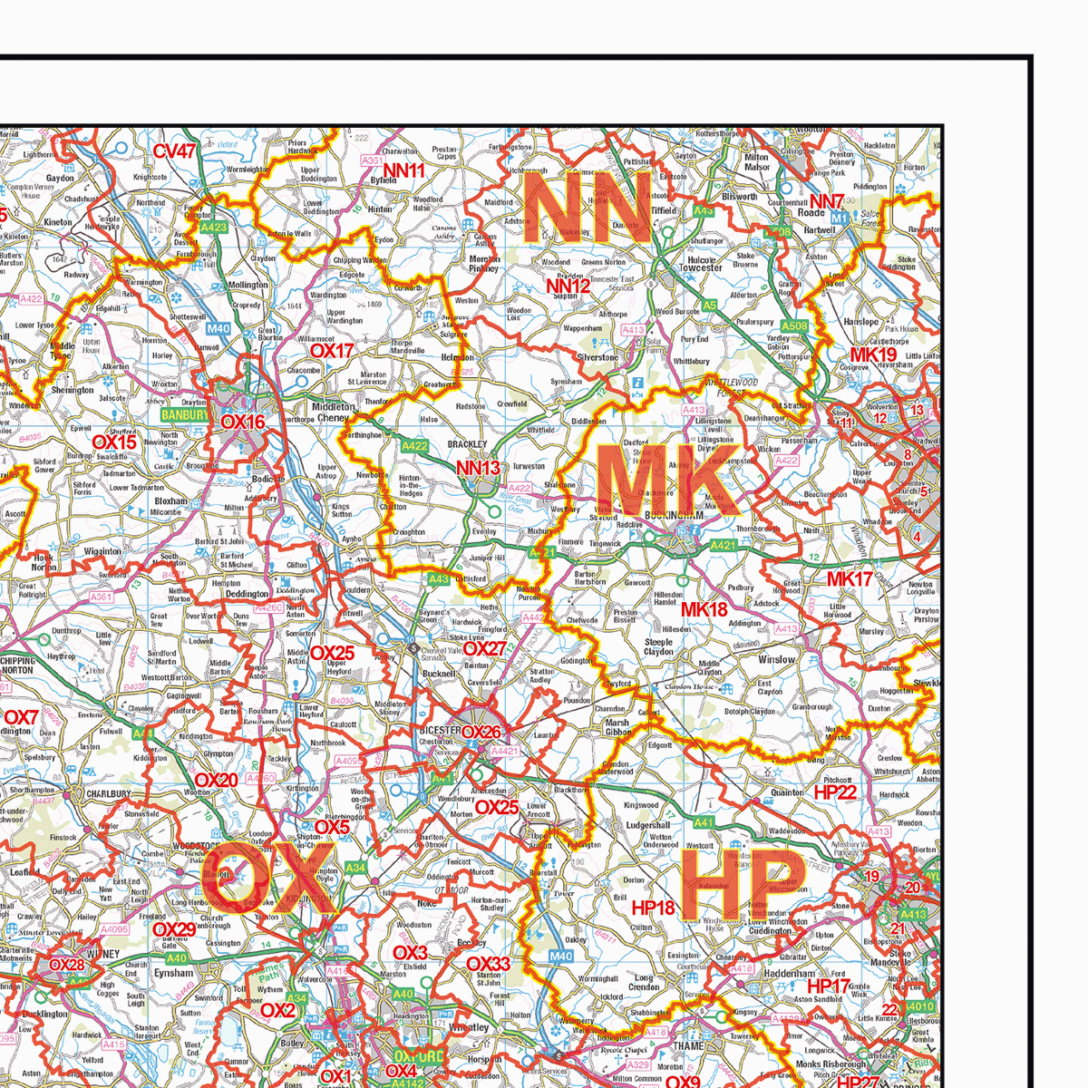 Sr Postcode Map Uk South West England - Postcode District Wall Map - Locked PDF – XYZ Maps