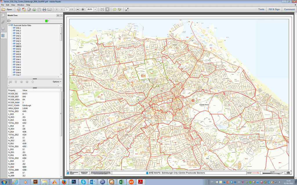 Edinburgh City Centre Postcode Sector Map (C6) - GeoPDF