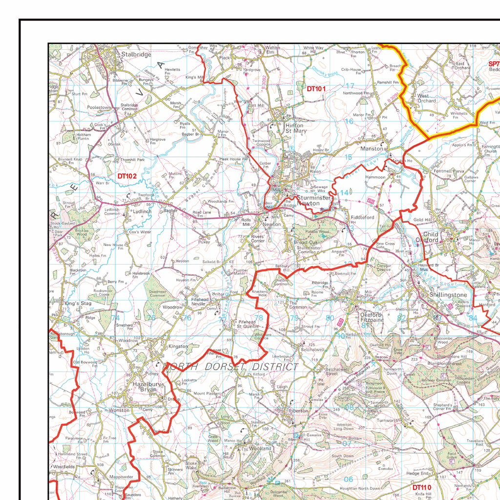 Bournemouth - BH - Postcode Map - Editable GeoPDF (G21)