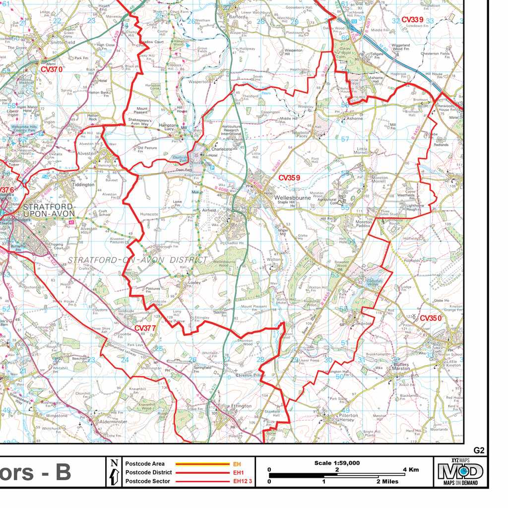 Birmingham - B - Postcode GeoPDF (G2)