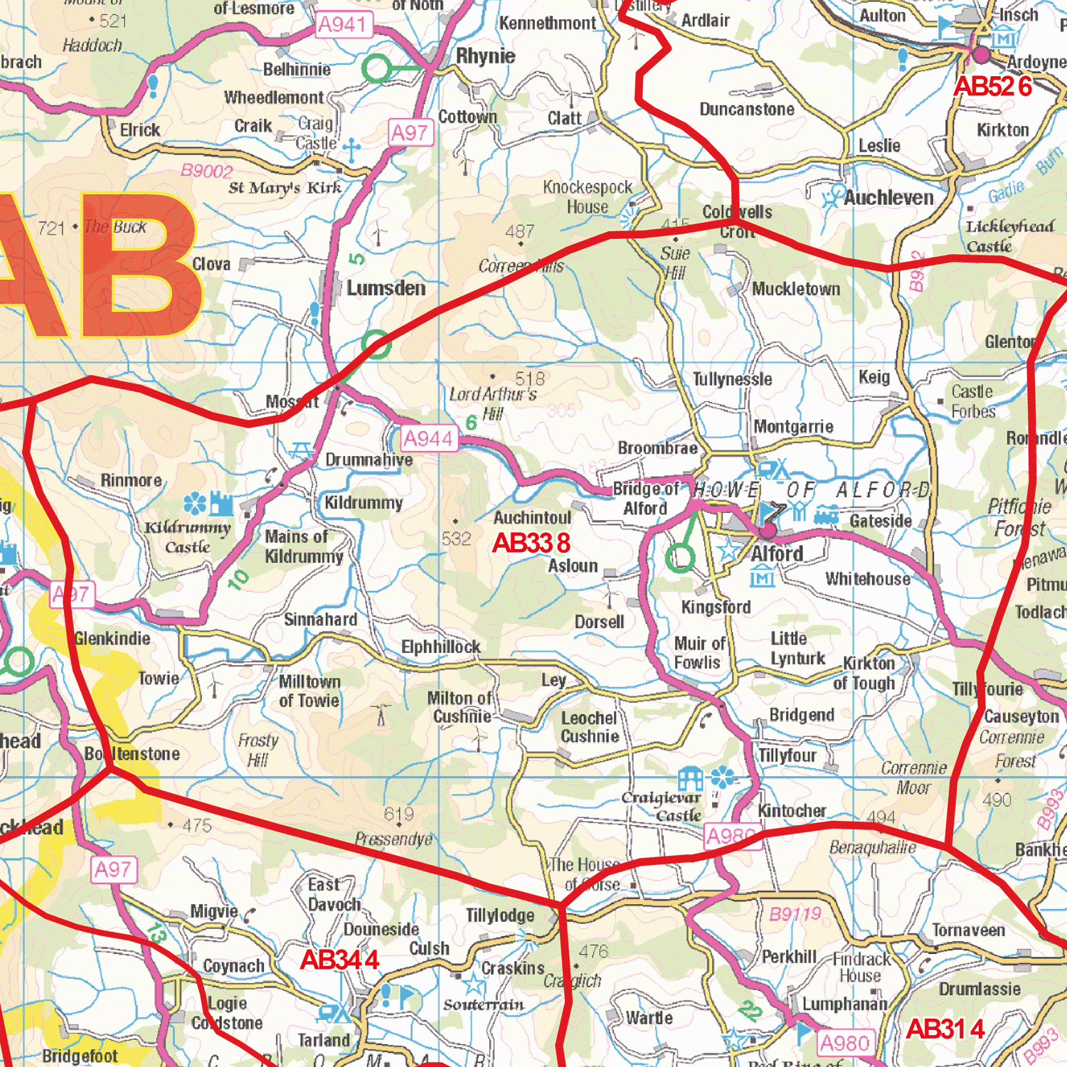 Aberdeen - AB - Postcode Wall Map