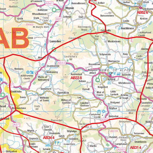 Aberdeen - AB - Postcode Wall Map