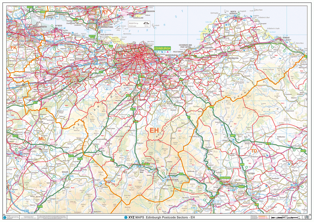 Edinburgh - EH - Postcodes GeoPDF (G5)