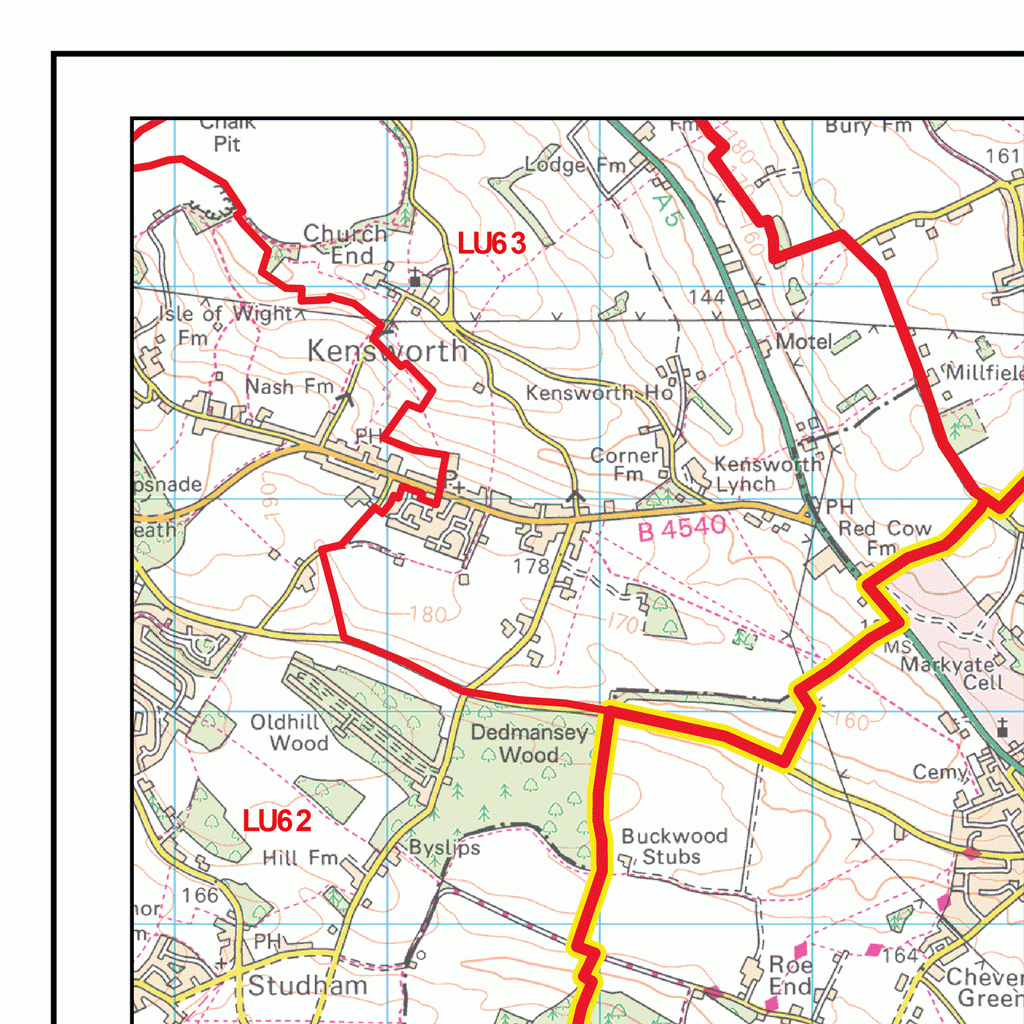 St Albans - AL- Postcode Wall Map