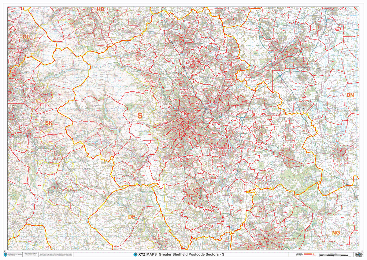 Sheffield - S - Postcodes Locked PDF (G7) – XYZ Maps