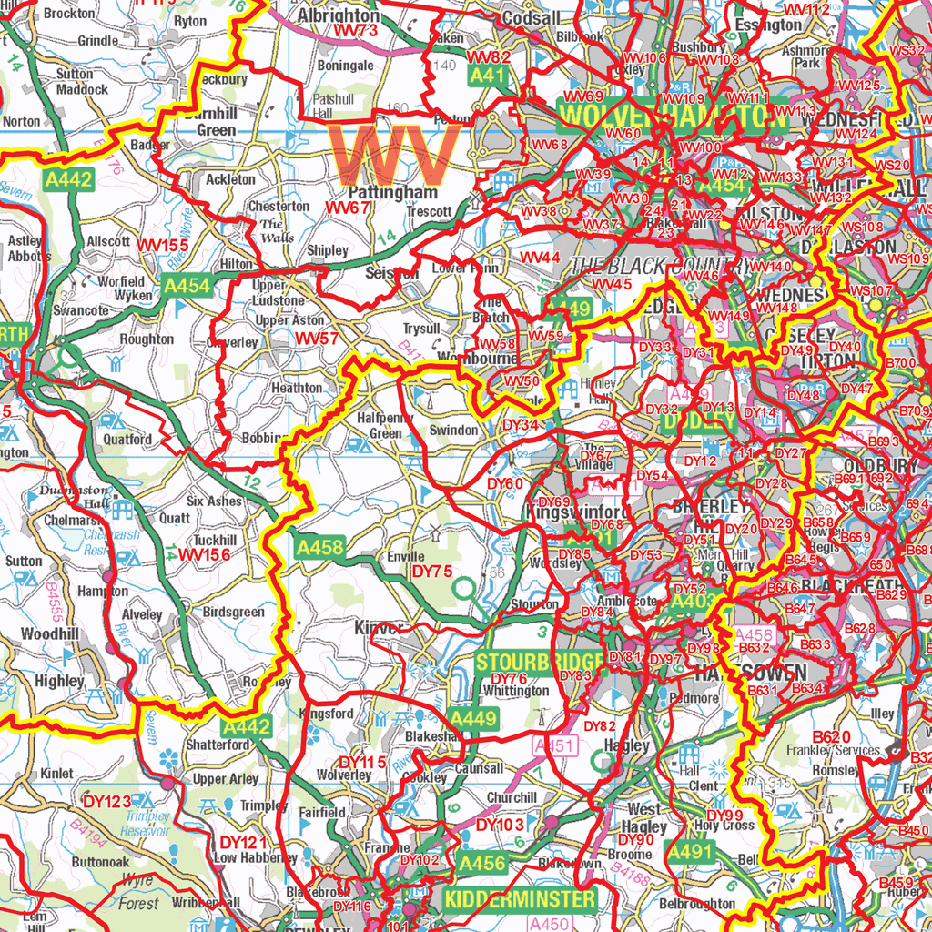 Postcode Sector Map - (S10) - West Midlands - GIF Image