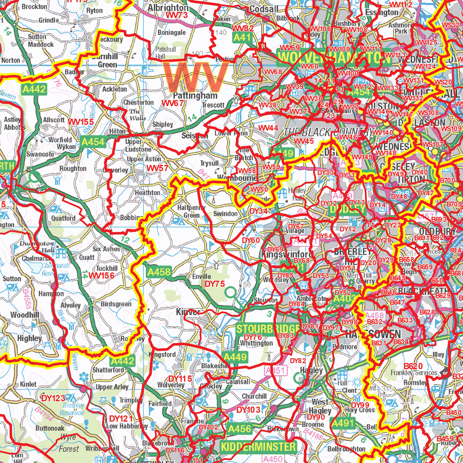 Postcode Sector Map - (S10) - West Midlands - GIF Image