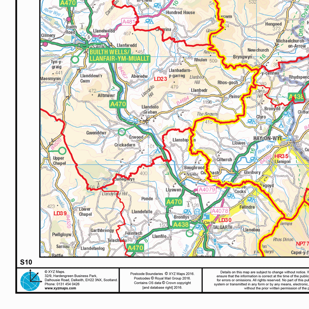 Postcode Sector Map - (S10) - West Midlands - GIF Image
