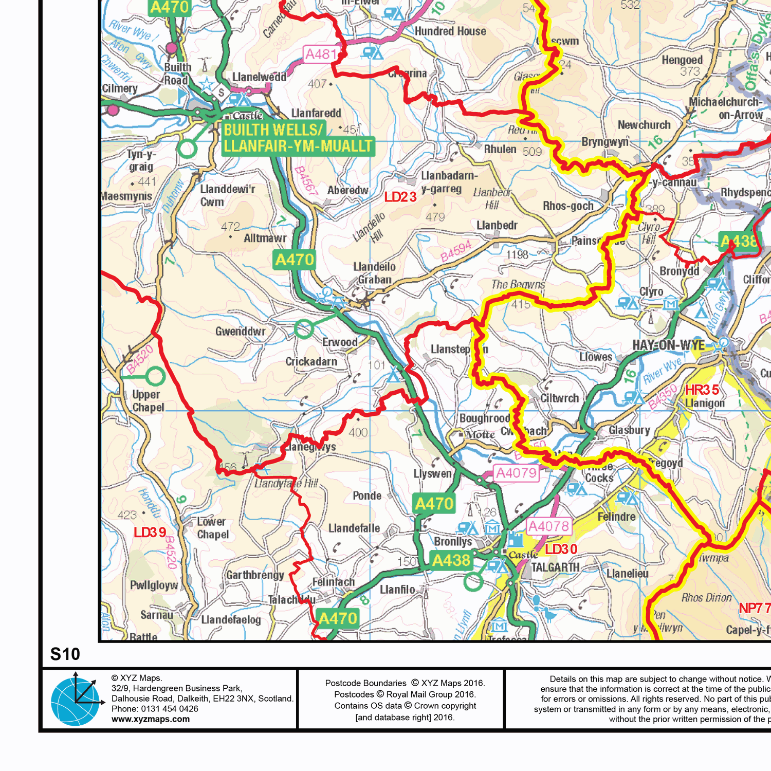 Postcode Sector Map - (S10) - West Midlands - GIF Image